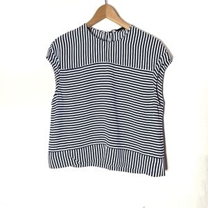 Zara Woman Blue White Stripe Top Size Mediun